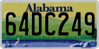 AL license plate 64DC249