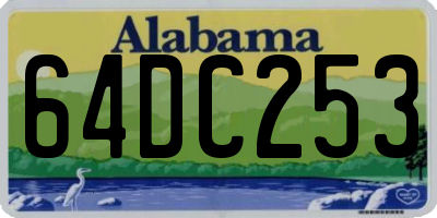 AL license plate 64DC253