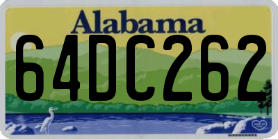 AL license plate 64DC262