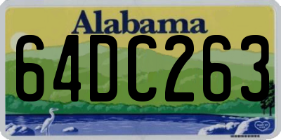 AL license plate 64DC263