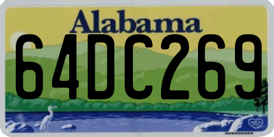 AL license plate 64DC269