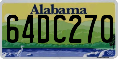 AL license plate 64DC270
