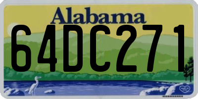 AL license plate 64DC271