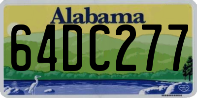 AL license plate 64DC277