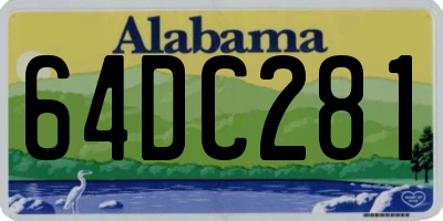 AL license plate 64DC281