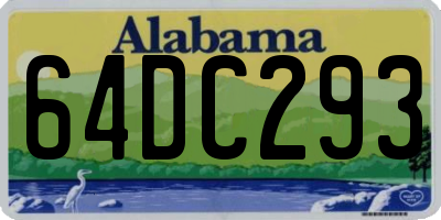 AL license plate 64DC293