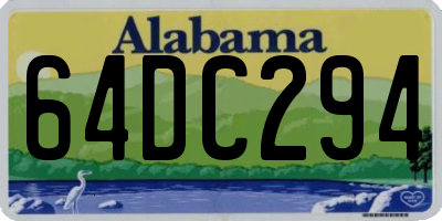 AL license plate 64DC294