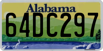AL license plate 64DC297