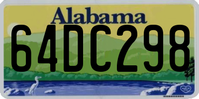 AL license plate 64DC298