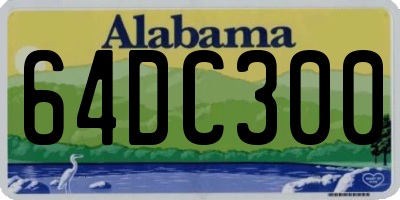 AL license plate 64DC300
