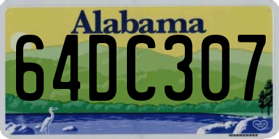 AL license plate 64DC307