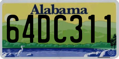 AL license plate 64DC311