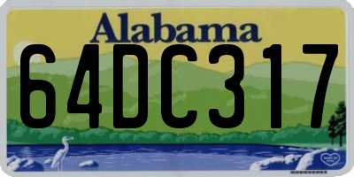 AL license plate 64DC317