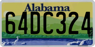 AL license plate 64DC324
