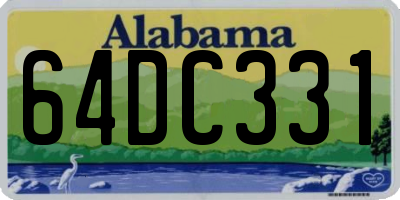 AL license plate 64DC331