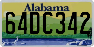 AL license plate 64DC342