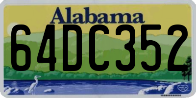AL license plate 64DC352