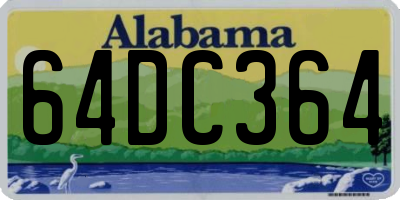 AL license plate 64DC364
