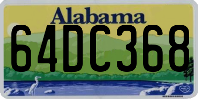 AL license plate 64DC368