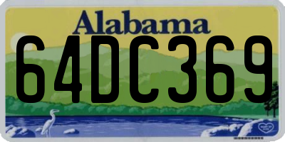 AL license plate 64DC369