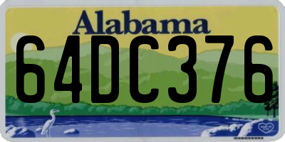 AL license plate 64DC376