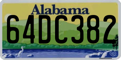 AL license plate 64DC382