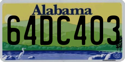 AL license plate 64DC403