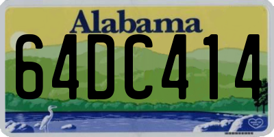 AL license plate 64DC414