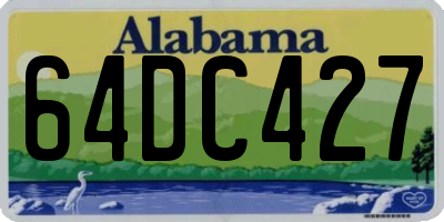 AL license plate 64DC427