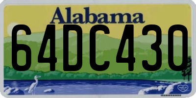 AL license plate 64DC430