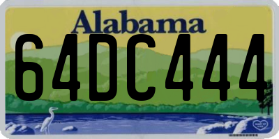 AL license plate 64DC444