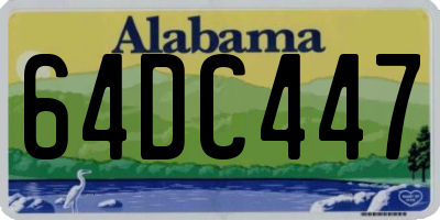 AL license plate 64DC447