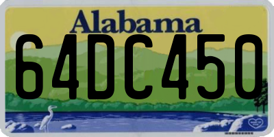 AL license plate 64DC450