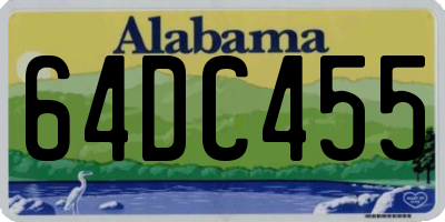 AL license plate 64DC455