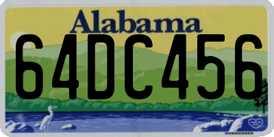 AL license plate 64DC456