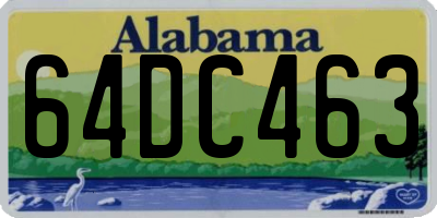 AL license plate 64DC463