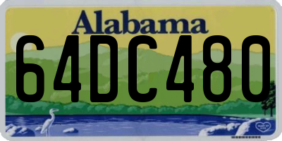 AL license plate 64DC480