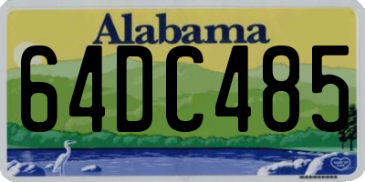 AL license plate 64DC485