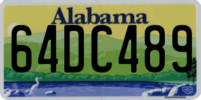 AL license plate 64DC489