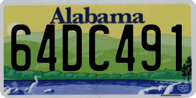 AL license plate 64DC491