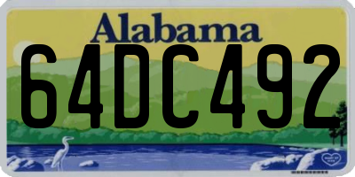 AL license plate 64DC492