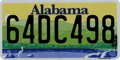 AL license plate 64DC498