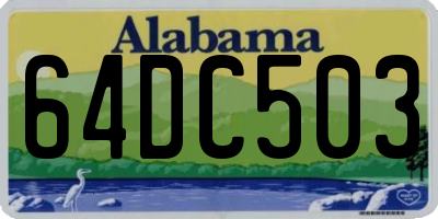AL license plate 64DC503