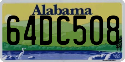 AL license plate 64DC508