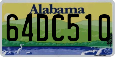 AL license plate 64DC510