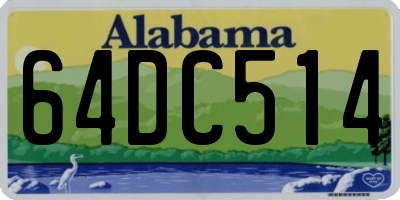 AL license plate 64DC514