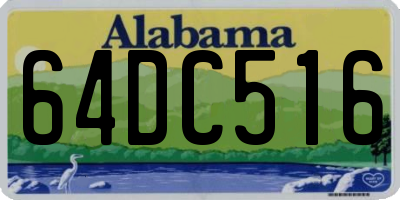 AL license plate 64DC516