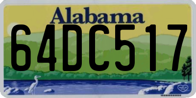 AL license plate 64DC517