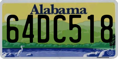 AL license plate 64DC518