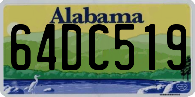 AL license plate 64DC519